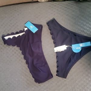 Cupshe Scallop Navy bikini